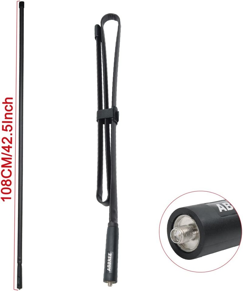 ABBREE GMRS Radio Antenna 42.5-inch (462-467MHz) SMA Female CS Tactical Antenna for Baofeng UV-5R AR-152 UV-82 BF-888S and GM-15 Pro GMRS GM-5RH TD-H3 Radio Antennas - Image 5